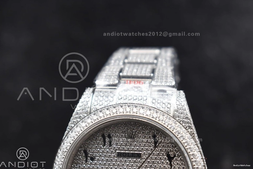 41mm Arabic Wheel Numerical Diamond Version Date Markers with DateJust JDF 900 ZipUp Best 1010